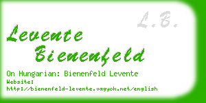 levente bienenfeld business card